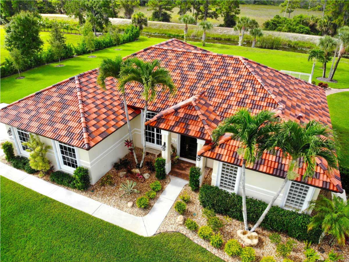 Orlando home roof after soft wash cleaning